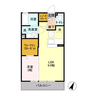メゾン ド クレール【1階】の間取り
