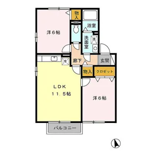 サンボナール IWAI【1階】の間取り