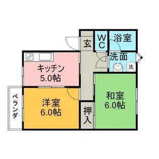 第8ヤマナカヴィレッジ【202号室】の間取り