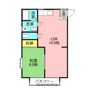 セントラルキャッスルPART1【201号室】の間取り