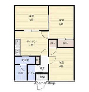 山中ハイツ【2階】の間取り