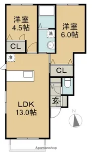 ソラールカーサ【1階】の間取り