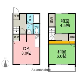 フォーレストコーポB棟【2号室】の間取り