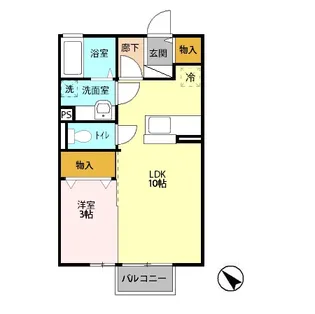 ロイヤルバード【202号室】の間取り