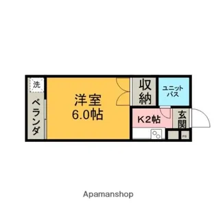 バードコールハイツ【202号室】の間取り