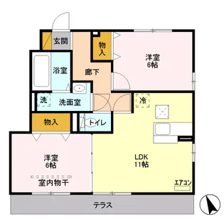 モン ビラージュ A【1階】の間取り
