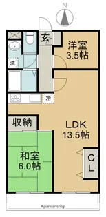 キャッスル古河【5B号室】の間取り