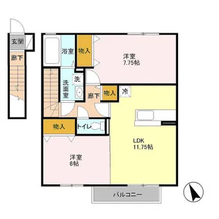 ロイヤル ロッシーニ C【2階】の間取り
