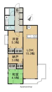 花水木の里C棟【406号室】の間取り