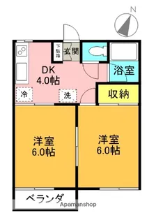 山中マンション A棟【2階】の間取り