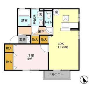 ロイヤル ロッシーニ A【1階】の間取り