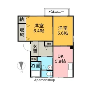 メイプル【102号室】の間取り