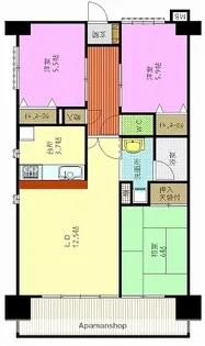 センターピース古河【1階】の間取り