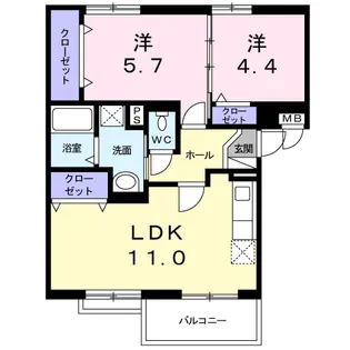 ミナミマンション【3階】の間取り