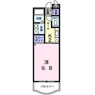 マンションあかやま【3階】の間取り