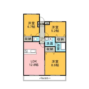 Y&M GIOIA NOGI【3階】の間取り