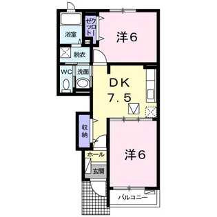 ベルドミールⅢ【1階】の間取り