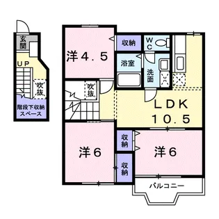 ライフサークルパート9【2階】の間取り