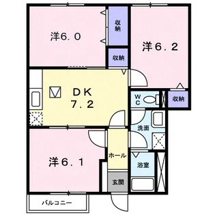 グランカーサT・H Ⅱ【1階】の間取り