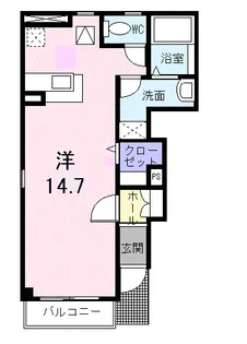 パルティール【1階】の間取り