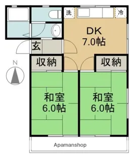 コートハウス東棟【205号室】の間取り