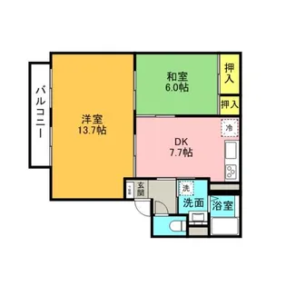 ハイムアイビーA棟【101号室】の間取り
