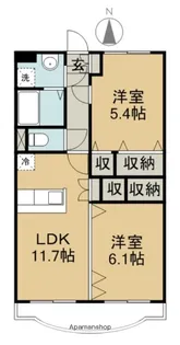 エスポワール木村Ⅱ【302号室】の間取り