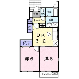 さくらハイツA棟【1階】の間取り