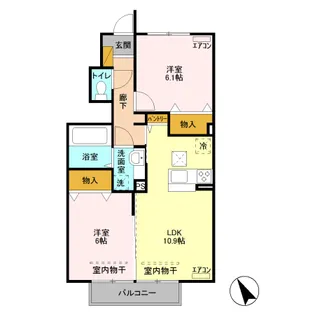 サン・ロード A【1階】の間取り