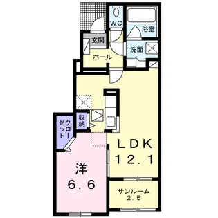 ギモーヴ【1階】の間取り