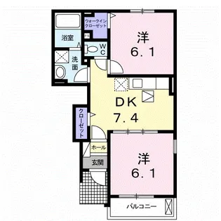 カーサ ヴィオラ【1階】の間取り