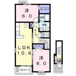 シャンドフルールⅢ【2階】の間取り