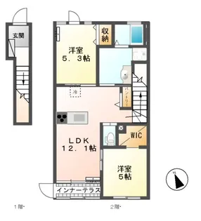 ドリームⅡ【00205号室】の間取り