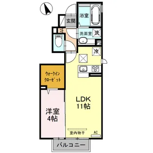 ラ・ペジーブル B【1階】の間取り