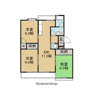 桜台マンション【3階】の間取り