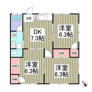 ヤマサンコーポA【1階】の間取り