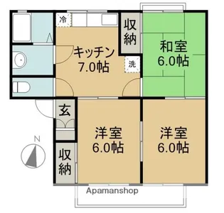 ロイヤルサンステージA棟【201号室】の間取り