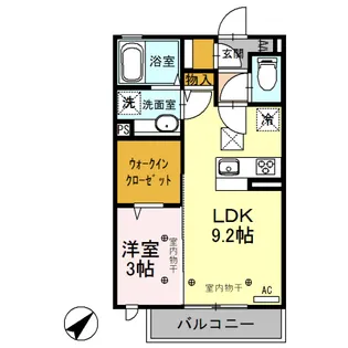 レジデンス キントウ ROOTS【2階】の間取り