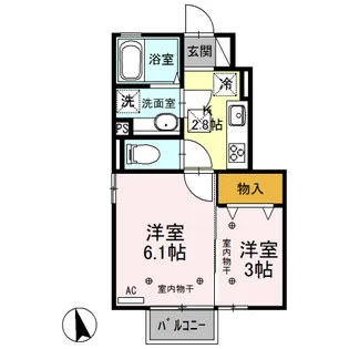 ショコラ A【1階】の間取り