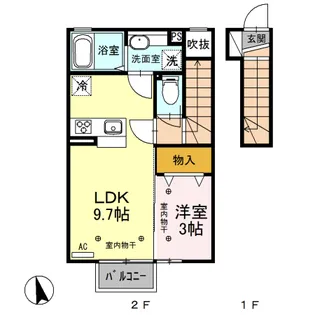 ショコラ A【2階】の間取り