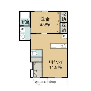 SEA GUARDIAN【105号室】の間取り