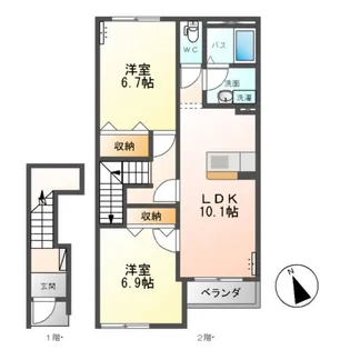 ルピナス・彩【2階】の間取り