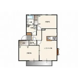 ソレジオタウン B棟【2階】の間取り