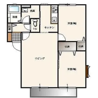 メゾンド・アランフェスA棟【1階】の間取り