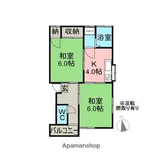 コーポ水上【201号室】の間取り