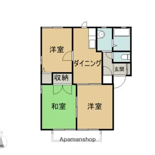 桂和ハイツD棟【2階】の間取り