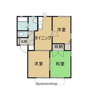 桂和ハイツA棟【102号室】の間取り