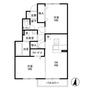 カーサ ルーチェ【1階】の間取り