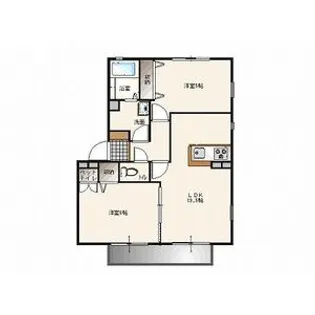 エスペランサフラッツ B棟【1階】の間取り