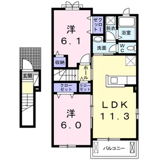 レイワタウン【2階】の間取り